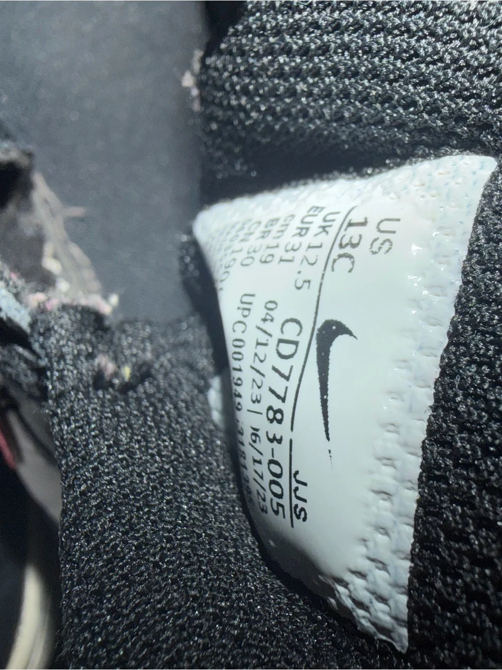 Girls Nike High-Top Sneakers in Black, White & Pink